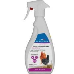 FRANCODEX - Spray antiparasitaire diméthicone 500 ml pour volailles
