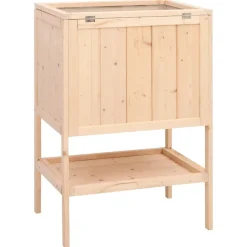 HELLOSHOP26 - Cage à hamster 55 x 40 x 80 cm bois massif de sapin marron