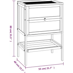HELLOSHOP26 - Cage à hamster 55 x 40 x 80 cm bois massif de sapin marron
