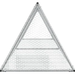 HELLOSHOP26 - Cage à lapin argenté 400 x 105 x 91 cm acier galvanisé argent