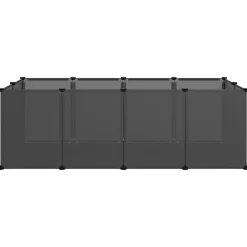 HELLOSHOP26 - Cage pour petits animaux 144 x 74 x 46,5 cm pp et acier noir