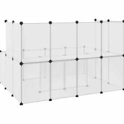 HELLOSHOP26 - Cage pour petits animaux transparent 143 x 107 x 93 cm pp et acier transparent