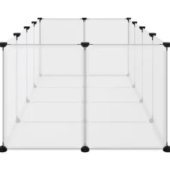 HELLOSHOP26 - Cage pour petits animaux transparent 144 x 74 x 46,5 cm pp et acier transparent