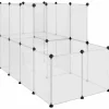 HELLOSHOP26 - Cage pour petits animaux transparent 142 x 74 x 93 cm pp et acier transparent