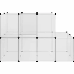 HELLOSHOP26 - Cage pour petits animaux transparent 142 x 74 x 93 cm pp et acier transparent