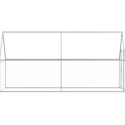 HELLOSHOP26 - Cage pour poules argenté 400 x 100 x 190 cm acier galvanisé argent