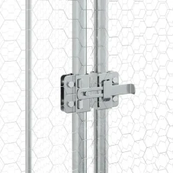 HELLOSHOP26 - Cage pour poules argenté 400 x 100 x 190 cm acier galvanisé argent