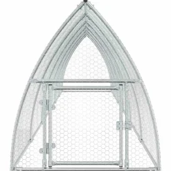 HELLOSHOP26 - Cage pour poules argenté 600 x 105 x 120 cm acier galvanisé argent