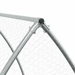 HELLOSHOP26 - Cage pour poules argenté 600 x 105 x 120 cm acier galvanisé argent