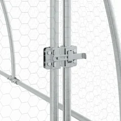 HELLOSHOP26 - Cage pour poules argenté 600 x 105 x 120 cm acier galvanisé argent