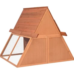 HELLOSHOP26 - Clapier 152 x 127 x 109,5 cm bois de sapin massif marron