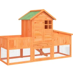 HELLOSHOP26 - Clapier 170 x 63 x 113 cm bois de pin massif marron