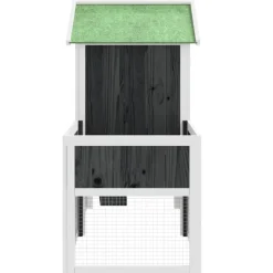 HELLOSHOP26 - Clapier 170 x 63 x 113 cm bois de pin massif gris