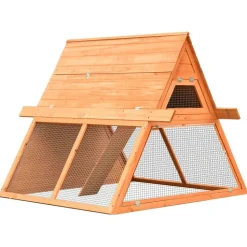 HELLOSHOP26 - Clapier bois de pin et de sapin massif 152 x 128 x 108 cm bois marron