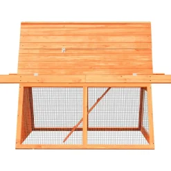 HELLOSHOP26 - Clapier bois de pin et de sapin massif 152 x 128 x 108 cm bois marron