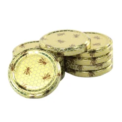 ICKO APICULTURE - Capsule dorée Twist Off 63 pour pot de miel : 10 capsules standards