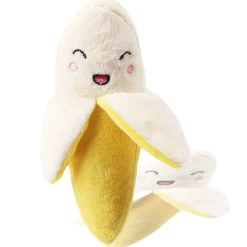 Jouet en peluche pour chien avec des motifs de fruits et d'animaux de dessin animé