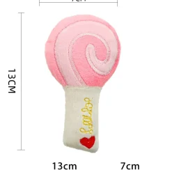 Jouet en peluche pour chien avec des motifs de fruits et d'animaux de dessin animé