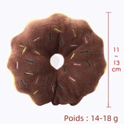 Jouet en peluche pour chien avec des motifs de fruits et d'animaux de dessin animé