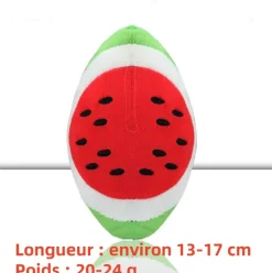 Jouet en peluche pour chien avec des motifs de fruits et d'animaux de dessin animé