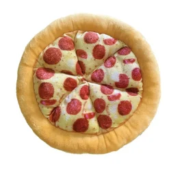 Jouet pour chien - mcboson - pizza simulée - frisbee peluche - avec son et papier crissant