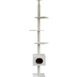 KERBL - Kerbl - arbre a chat ferdi - 38 x 38 x 240 a 260 cm - blanc - sisal