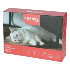 KERBL - Kit de toilettage 7 pieces kerbl - rouge et noir - pour chat