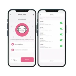 Livoo distributeur de croquettes automatique 5w noir + fontaine à eau - pet107