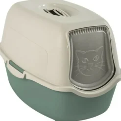 Maison de toilette - vert d'eau & blanc (pp recyclé) - 56 x 40 x 39 cm