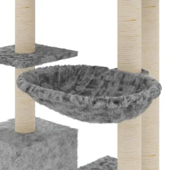 MAISON EXCLUSIVE - Arbre à chat avec griffoirs en sisal gris clair 142 cm