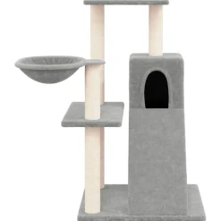 MAISON EXCLUSIVE - Arbre à chat avec griffoirs en sisal gris clair 82 cm