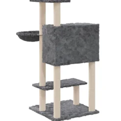 MAISON EXCLUSIVE - Arbre à chat avec griffoirs en sisal gris foncé 108,5 cm
