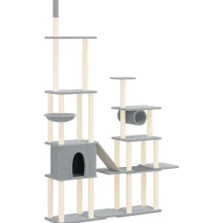 MAISON EXCLUSIVE - Arbre à chat avec griffoirs en sisal gris clair 279 cm