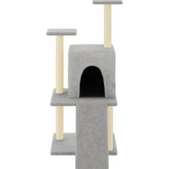 MAISON EXCLUSIVE - Arbre à chat avec griffoirs en sisal gris clair 110 cm