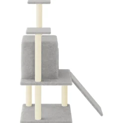 MAISON EXCLUSIVE - Arbre à chat avec griffoirs en sisal gris clair 110 cm