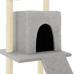 MAISON EXCLUSIVE - Arbre à chat avec griffoirs en sisal gris clair 110 cm