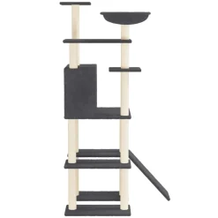 MAISON EXCLUSIVE - Arbre à chat avec griffoirs en sisal gris foncé 166 cm