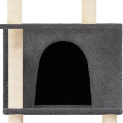 MAISON EXCLUSIVE - Arbre à chat avec griffoirs en sisal gris foncé 166 cm