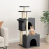 MAISON EXCLUSIVE - Arbre à chat avec griffoirs en sisal gris foncé 122 cm