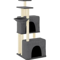 MAISON EXCLUSIVE - Arbre à chat avec griffoirs en sisal gris foncé 122 cm