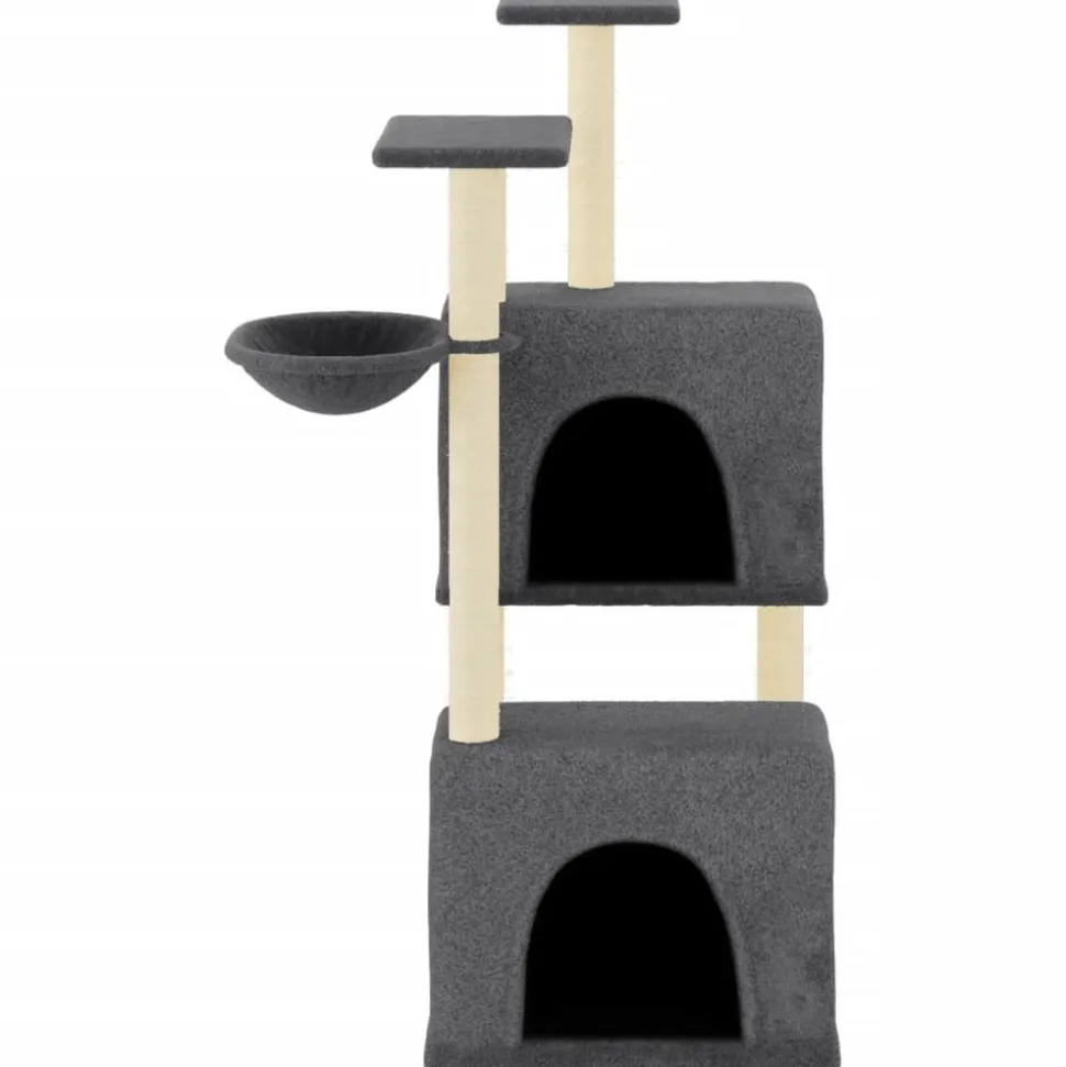 MAISON EXCLUSIVE - Arbre à chat avec griffoirs en sisal gris foncé 122 cm