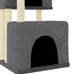 MAISON EXCLUSIVE - Arbre à chat avec griffoirs en sisal gris foncé 122 cm