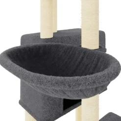 MAISON EXCLUSIVE - Arbre à chat avec griffoirs en sisal gris foncé 122 cm
