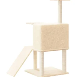 MAISON EXCLUSIVE - Arbre à chat avec griffoirs en sisal crème 109 cm