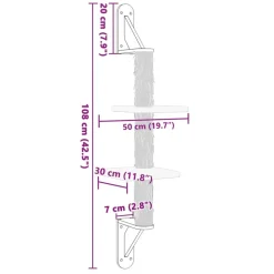 MAISON EXCLUSIVE - Arbre à chat mural avec griffoir gris clair 108 cm