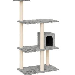 MAISON EXCLUSIVE - Arbre à chat avec griffoirs en sisal gris clair 119 cm