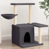 MAISON EXCLUSIVE - Arbre à chat avec griffoirs en sisal gris foncé 83 cm