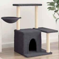 MAISON EXCLUSIVE - Arbre à chat avec griffoirs en sisal gris foncé 83 cm