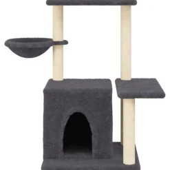 MAISON EXCLUSIVE - Arbre à chat avec griffoirs en sisal gris foncé 83 cm