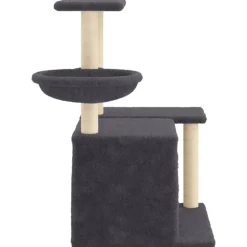 MAISON EXCLUSIVE - Arbre à chat avec griffoirs en sisal gris foncé 83 cm